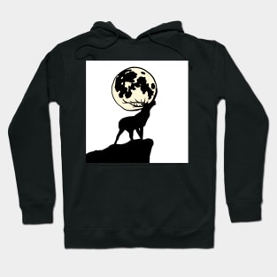 Full moon deer slab Hoodie